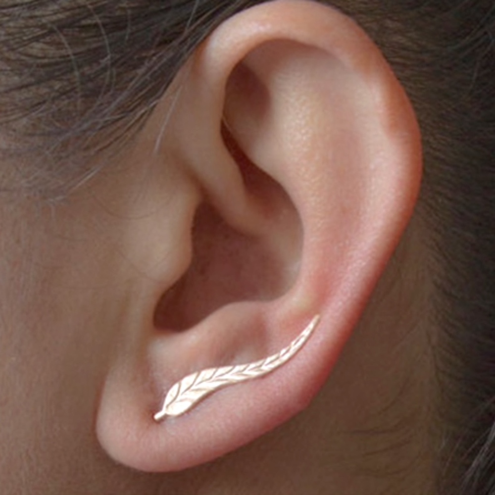 Leaf Minimalist Cuff Earring